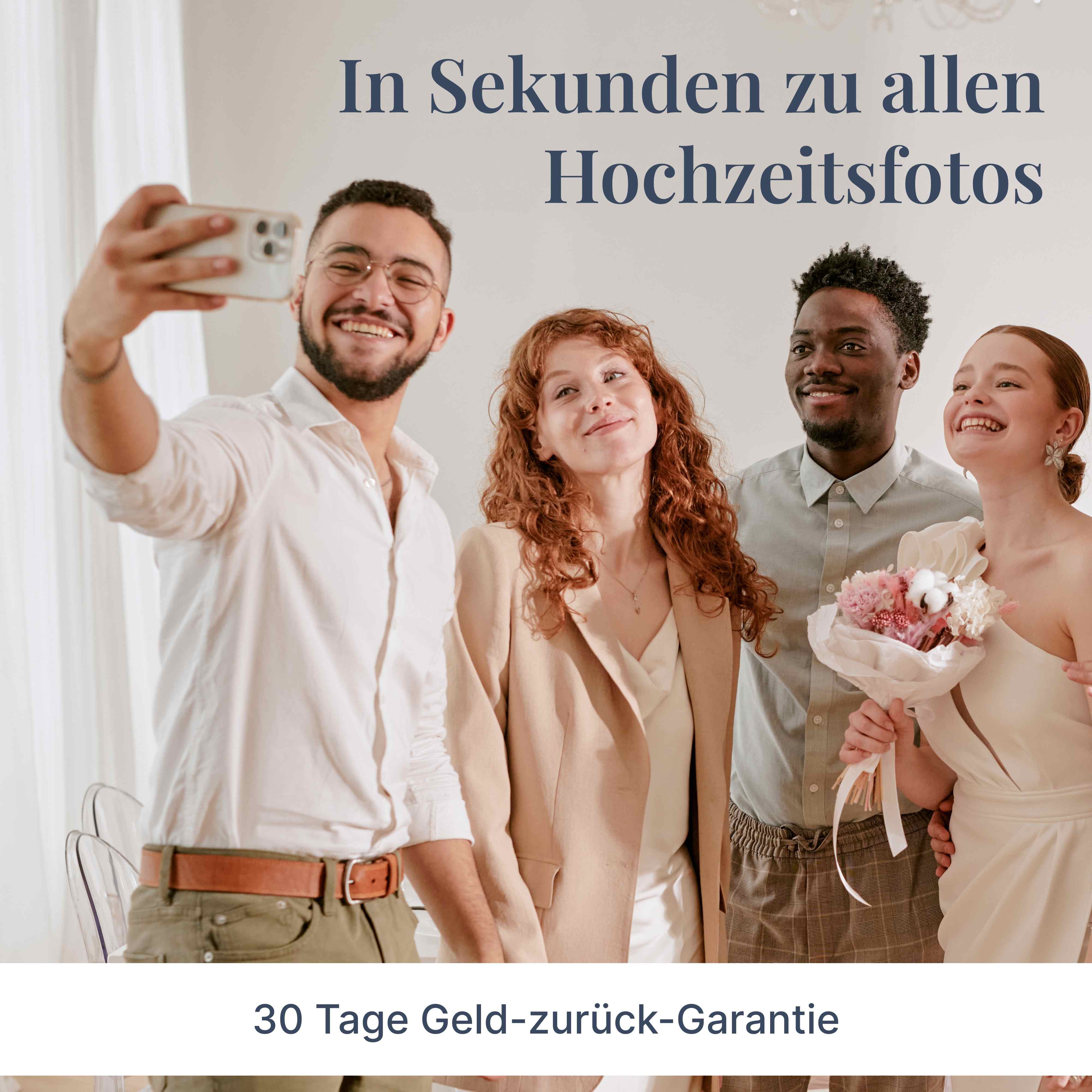 Personalisierbare Hochzeits Foto & Video App inkl. QR-Code und Designkarten