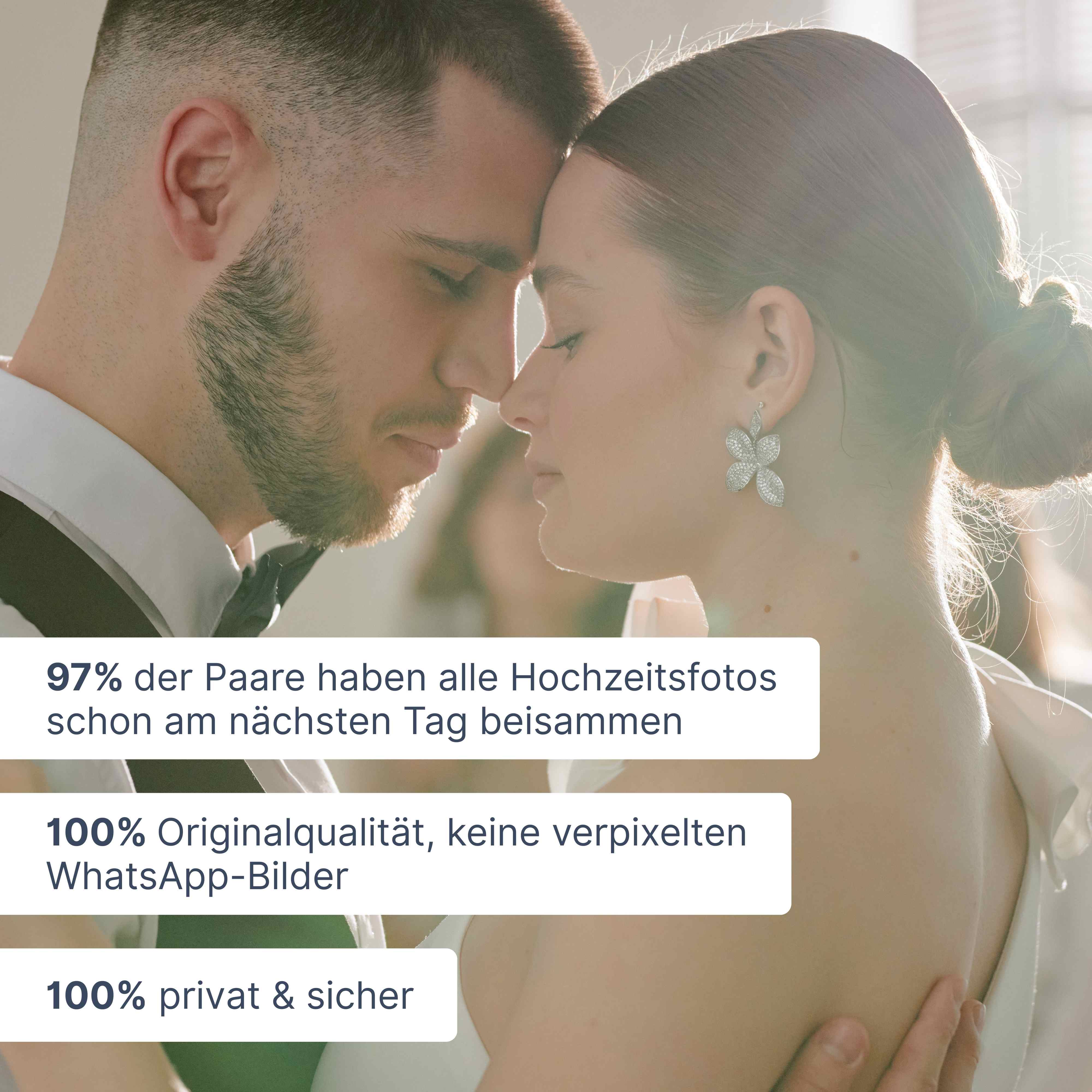 Personalisierbare Hochzeits Foto & Video App inkl. QR-Code und Designkarten